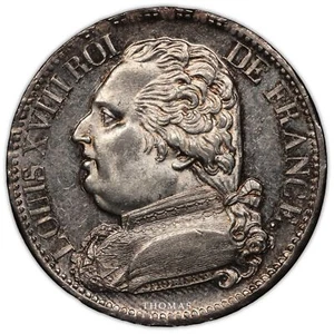 Coin - France Louis XVIII - 5 francs 1814 A Paris - Picture 1 of 2