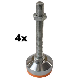 4x M12 ø50x132mm heavy duty machine foot device foot machine shoe steel (SET) - Picture 1 of 1