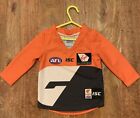 Greater Western Sydney GWS Giants Guernsey Jumper Jersey ISC Toddler Size 2