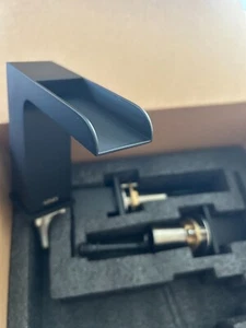 KENES Matte Black Widespread Bathroom Faucet 3 Hole W Pop Up Drain/ Supply Lines - Picture 1 of 7