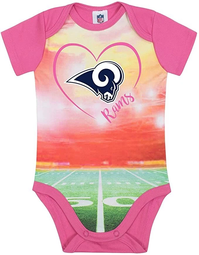 Los Angeles Rams Girls Pink Stadium Bodysuit - Image 1 of 1