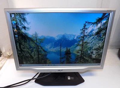 Acer X191w LCD 19" Flat Widescreen Computer Monitor with Cables - Image 1 of 4