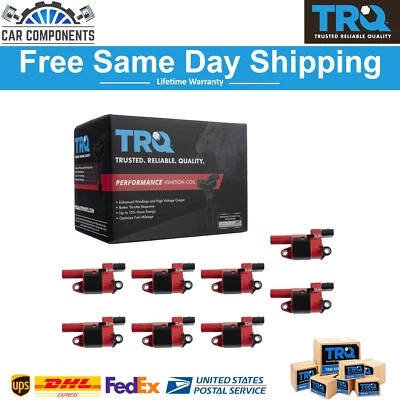 TRQ 高级高性能发动机点火线圈套装适用于雪佛兰 GMC 凯迪拉克 — 第 1/4 张图片