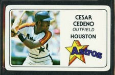 1981 Perma-Graphics Super Star Credit Card - #25 - Cesar Cedeno - Astros