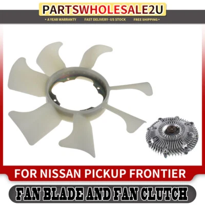 Fan Blade+ Fan Clutch for Nissan D21 1990-1994 Frontier 1998-2004 Pickup I4 2.4L - Image 1 of 4