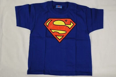 OFFICIAL SUPERMAN CLASSIC LOGO KINDER JUGEND T-SHIRT NEU OFFIZIELL DC COMICS SUPERHELD