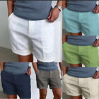 Men's Fashion Pocket Solid Colorlinensports Outdoor Daily/beach Shorts Pants