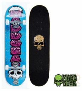 NEW MADD GEAR SKATEBOARD COMPLETE 7-PLY MAPLE DECK OUTDOOR SPORTS! BRAIN / BLUE! - Picture 1 of 6