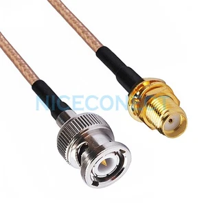 Lote de conectores BNC macho a hembra RF coleta puente RG316 cable coaxial coaxial - Imagen 1 de 3