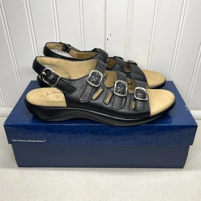 SAS Mystic Sandal Black Women's Sz 7 S Shoes New In Box USA Made - Image 1 of 4