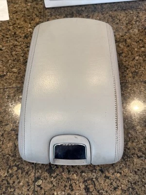 2004-08 Jaguar XJ8 XJR GRAY Leather Center Console Sliding Armrest Storage - Image 1 of 4