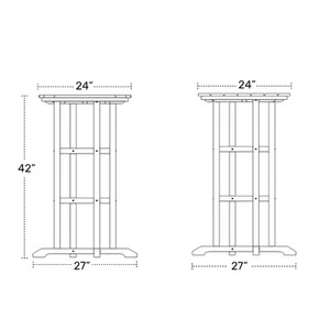 Polytrends Laguna Hdpe All Weather Outdoor Patio Bistro Bar Set (3-Piece Set) - Picture 1 of 5