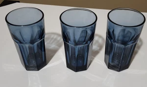 Set of 3 Hexagon Plastic Tumblers 4.5in Tall Modern Drinkware Glasses Cups - Picture 1 of 6