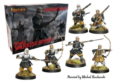 Fireforge Games Samurai Wars 28mm Hard Plastic Sohei Warrior Monks - SWMO01-BS