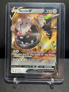 Steelix V 115/185 Pokémon Holo Ultra Raro 2020 Vivid Voltage Casi Nuevo - Imagen 1 de 1