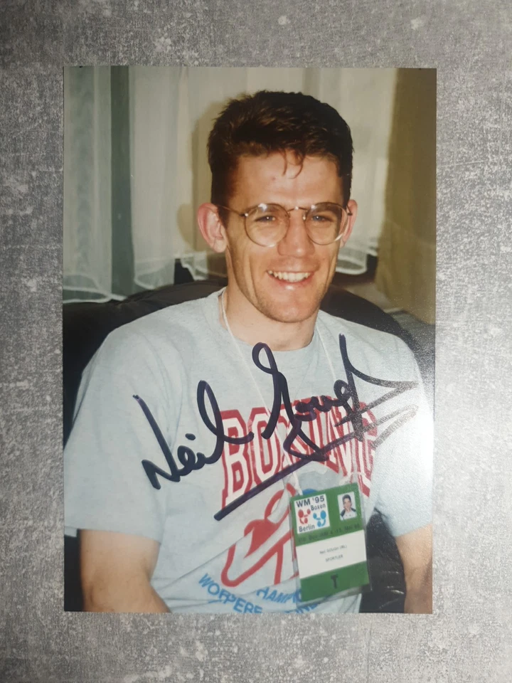 Foto m.Orig.AG Neil Gough IRL Boxen Weltklasse 90er Rarität! - Bild 1 von 1