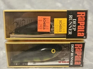 Lot Of 2 Rapala Deep Runner Fat Raps Perch Color FR5 FR7 - Picture 1 of 5