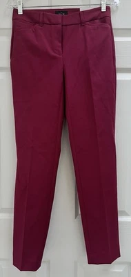 Pantalones de vestir White House Black Market para mujer ajustados al tobillo borgoña talla OL nuevos Foto 1 de 4