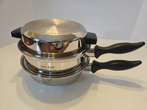 Three Piece Carico Ultra-Tech Ultra Core Stainless Steel 1.5 Qt Pan With Lid - Picture 1 of 5