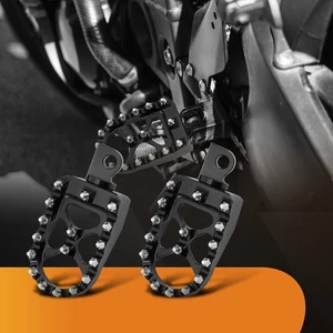 Pair Wide Foot Peg MX Style For Harley Iron883 2009-17 For Harley Dyna 1993-17 - Picture 1 of 14