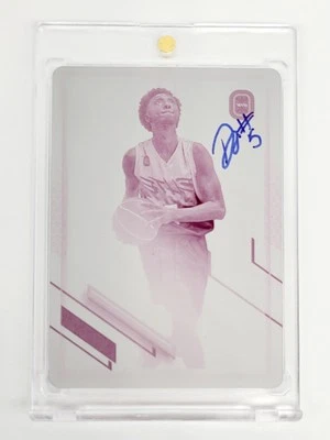 1/1 RC AUTO PRINTING PLATE 2021-22 Topps Chrome OTE De'Vontes Cobbs COLD HEARTS - Image 1 of 2