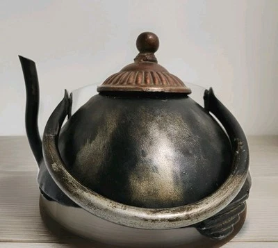 中东波西米亚金属茶壶踏板支腿附加铜色盖 — 第 1/4 张图片