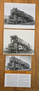 Lot of 2 Vintage Train Railroad 8 X 10 Photographs: Lehigh Valley Engines B - Picture 1 of 7