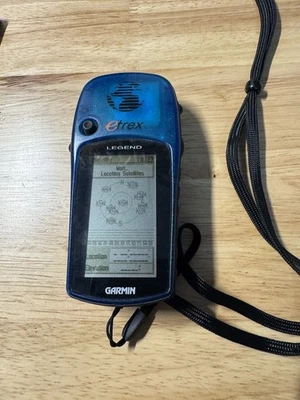Garmin eTrex Legend Blue Handheld GPS Hiking Camping Wilderness Navigation Works - Image 1 of 4