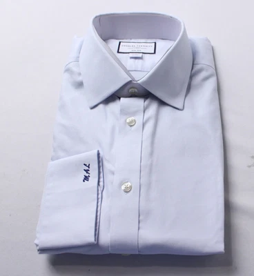 Charles Tyrwhitt Men's Non-Iron Royal Oxford Dress Shirt DH3 17/36" Ice Blue NWT - Image 1 of 4