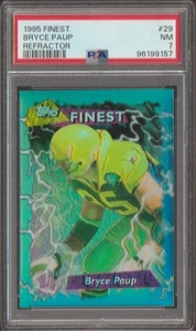 1995 Topps Finest #29 BRYCE PAUP Green Bay Packers REFRACTOR PSA 7 NM - Picture 1 of 1
