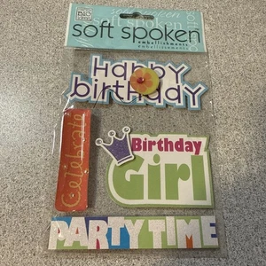 Soft Spoken Embellishments Me & My Big Ideas “ BIRTHDAY GIRL “ Stickers - NIP - Picture 1 of 1