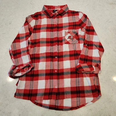 Camisa a Cuadros de Franela Manga Larga Tampa Bay Buccaneers Para Mujer Talla M NFL Foto 1 de 3