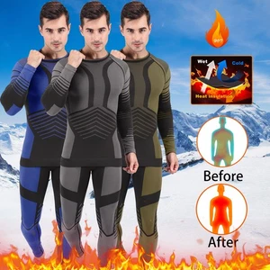 Juego de 2 ropa interior térmica sin costuras para hombre ropa interior funcional ropa interior de esquí para hombre - Imagen 1 de 36