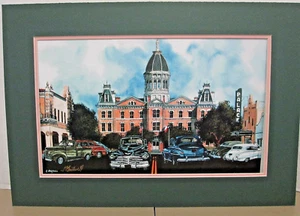 George Boutwell "Wise County Courthouse" Decatur Tx Calendar Series Lithograph - Picture 1 of 4