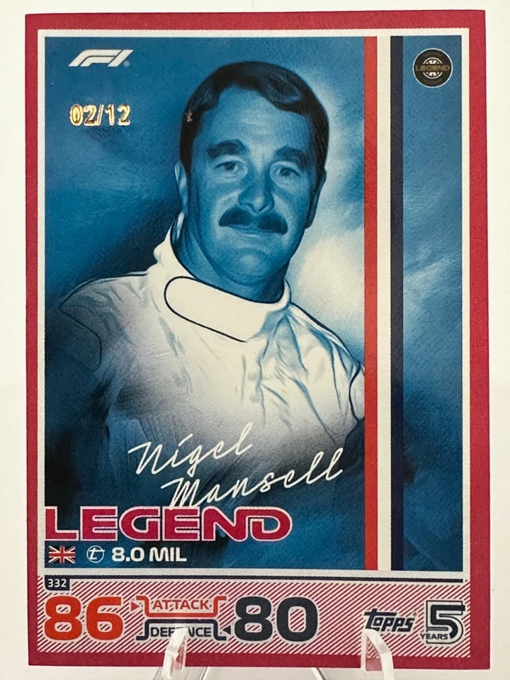 2024 Topps Turbo Attax India #332 Nigel Mansell Red 02/12 - Image 1 of 1