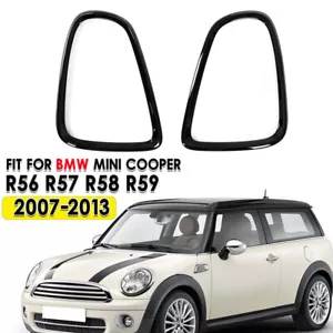Gloss Black Tail Light Cover Replacement Trim Fits Mini Cooper R56 R57 2007~2013 - Bild 1 von 7