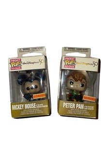 Funko Pocket Pop Schlüsselanhänger Mickey Mouse und Peter Pan Diamond Walt Disney World - Bild 1 von 4
