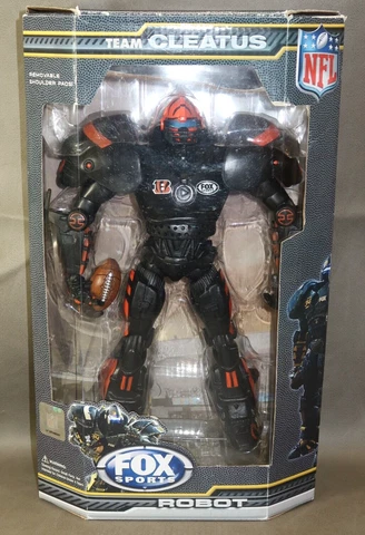 2009 10" NFL Fox Sports Cincinnati Bengals Team Cleatus Robot Football Figure Cover