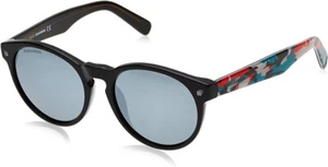 Dsquared2 DQ0172 01C Black Oval Gray Mirror 53-18-145mm Unisex Adults Sunglasses - Picture 1 of 3