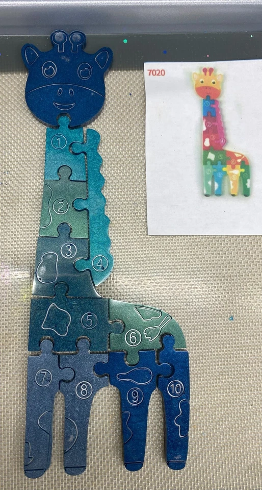 Tyrannosaurus Rex Puzzles Giraffe  for Kids Blue Colors - Image 1 of 1