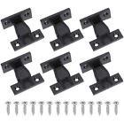 10pcs Furniture Panel Clips with Screws - Black
