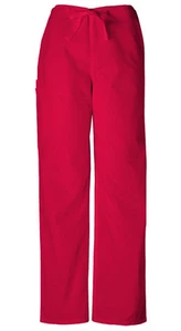Scrubs Cherokee Workwear Men's Drawstring Pant 4100 REDW Red Free Shipping - Picture 1 of 3