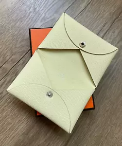 NEU Hermes Calvi Kartenhalter Leder Kartenetui Bittergelb Miltongelb - Bild 1 von 3