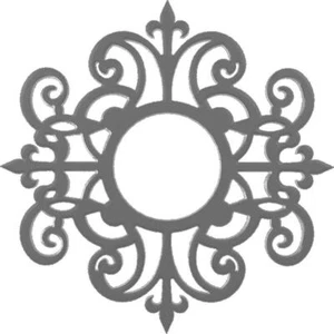 Ekena Millwork Dijon Architectural PVC Pierced Ceiling Medallion 1"X38" Nickel - Picture 1 of 7