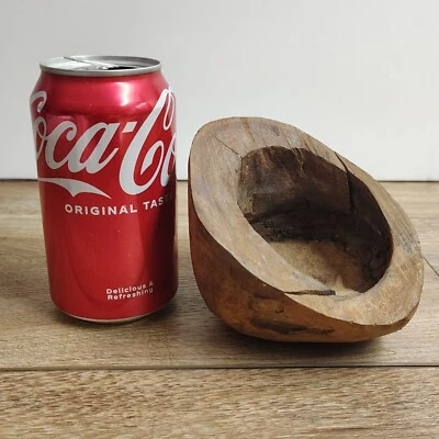 Tazón de madera torneado tallado a mano de madera Burl plato natural 6-7" Foto 1 de 4