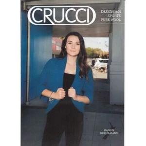 Crucci Knitting Pattern 1491, Aztec Rib Cardy, Designed for Sporte 14 Ply Pure W - Picture 1 of 1