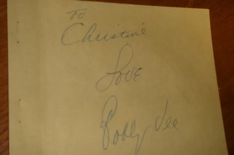 BOBBY VEE unique double-signed autograph album page +COA Cover
