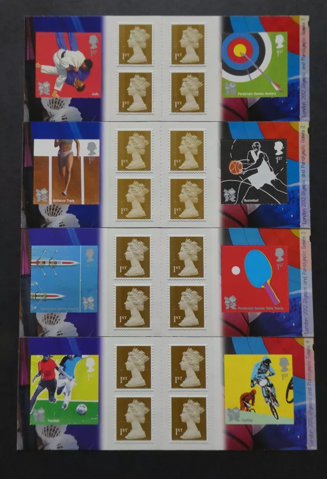 UK 2010 SET OF 4 SELF/ADH BOOKLETS FOR LONDON 2012 OLYMPICS & PARALYMPICS MUH - Image 1 of 1