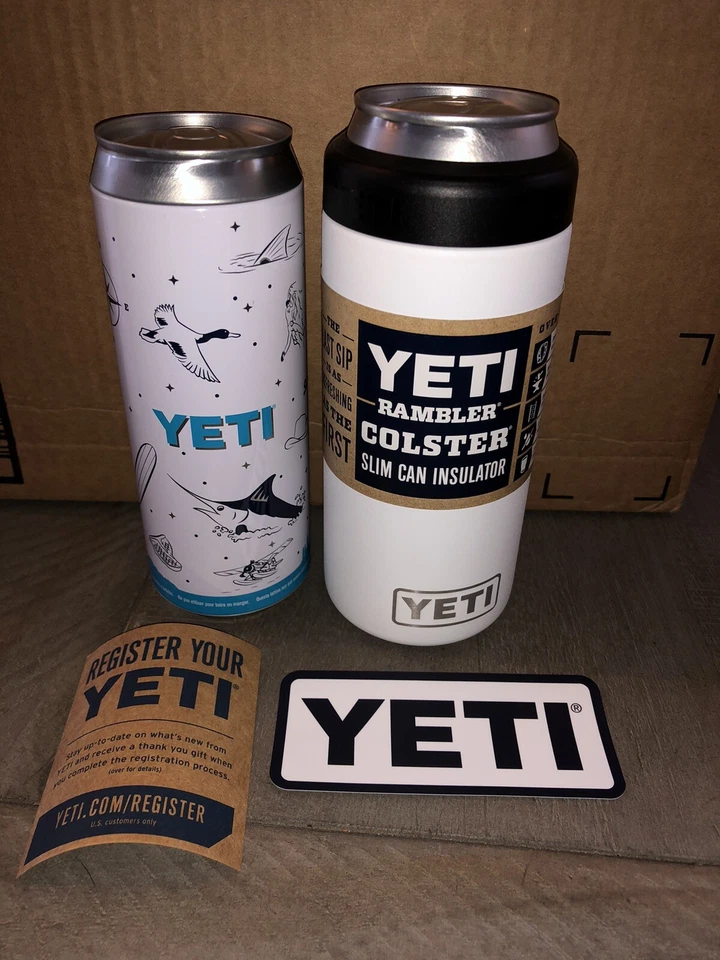 YETI Rambler 12oz Blanco - Lata Delgada Colster Koozie (Nuevo) Foto 1 de 1