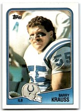 1988 Topps Barry Krauss Football Cards #127